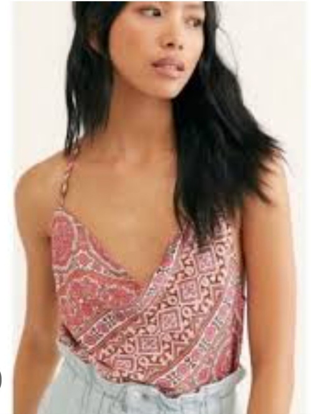 Free People "Stevie" Bandana Print Halter Top Size L